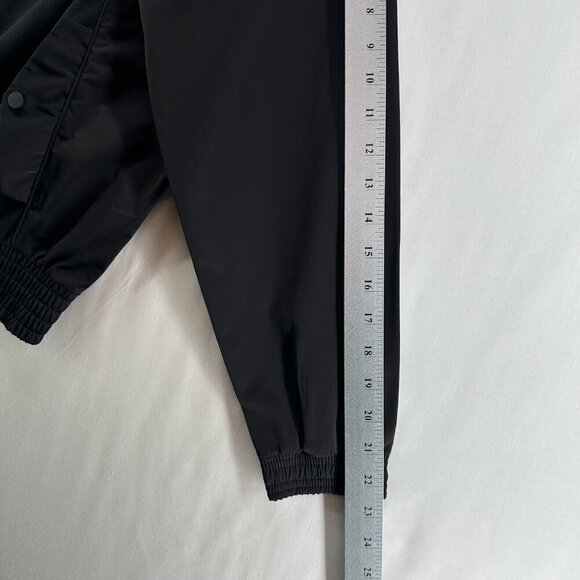 Athleta Jacket Womens Size M Zion Microfleece Full Zip Flight Bomber Black - Picture 11 of 12